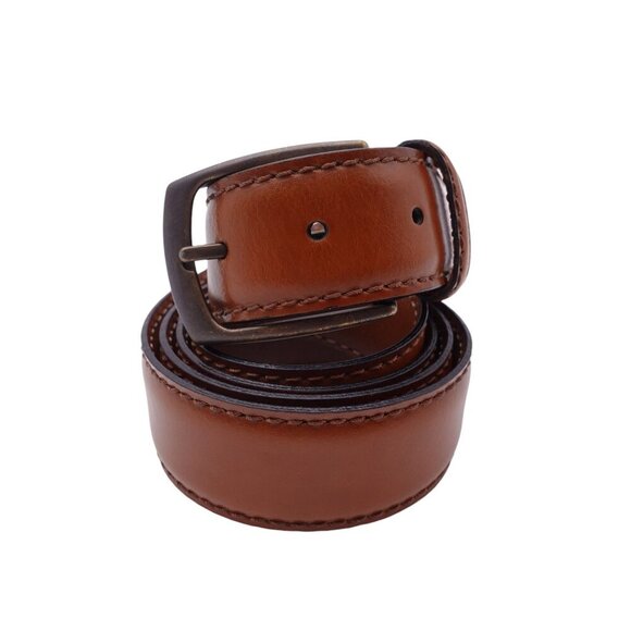 Joseph Abboud Dress Belt Sz 42 Tan Genuine Leather Handcrafted Italy Neutral - Picture 1 of 11
